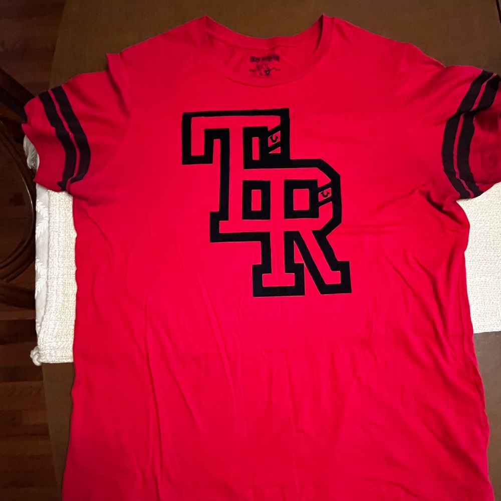 True Religion Red Short Sleeve Tee